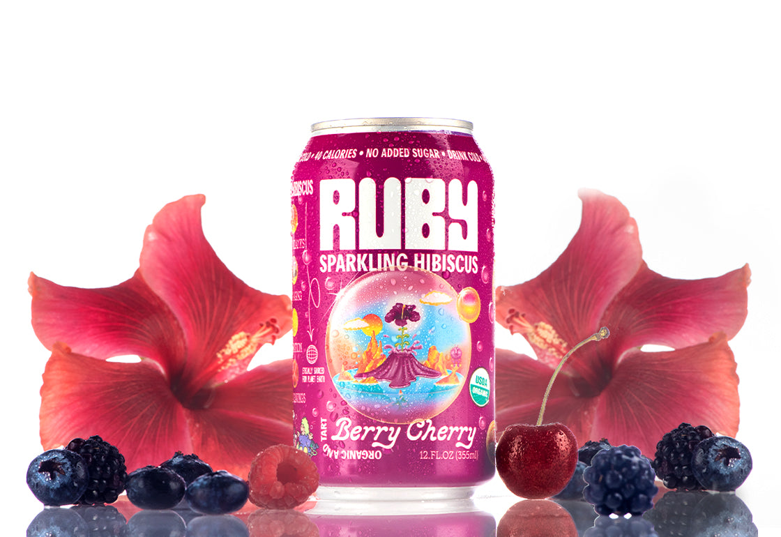 Fuji Apple Sparkling Hibiscus Water